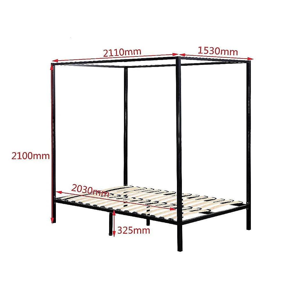 4 Four Poster Queen Bed Frame - Mekamart Australia
