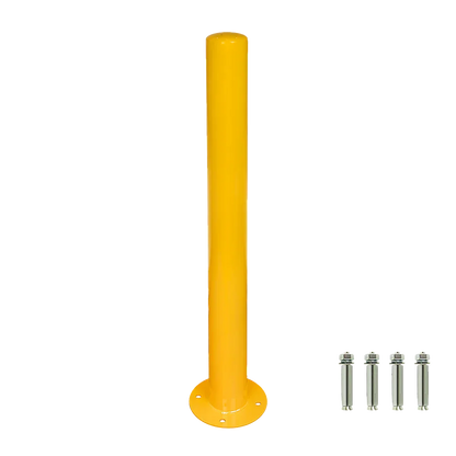 Yellow Heavy Duty Steel Bollard Post - Mekamart Australia