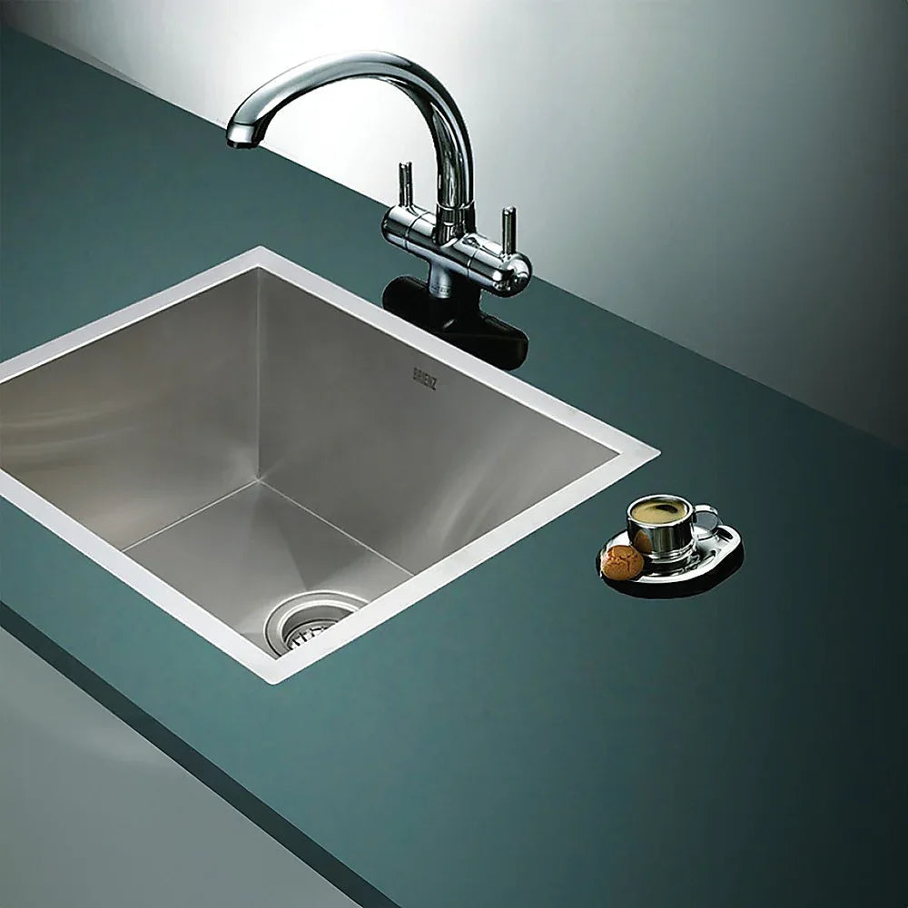 510x450mm Handmade Stainless Steel Undermount / Topmount Kitchen Laundry Sink with Waste - Mekamart Australia