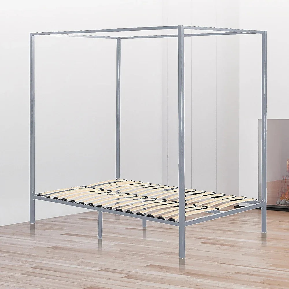4 Four Poster Queen Bed Frame - Mekamart Australia