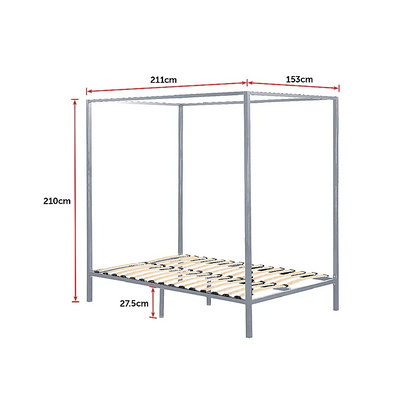 4 Four Poster Queen Bed Frame - Mekamart Australia
