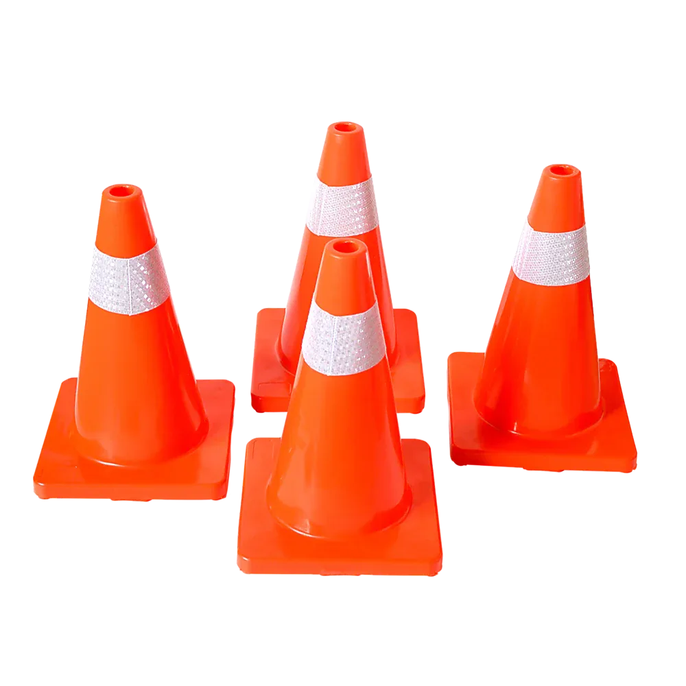 4pcs 45cm Road Traffic Cones Reflective Overlap Parking Emergency Safety Cone - Mekamart Australia