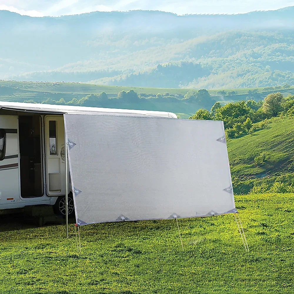 4.9m Caravan Privacy Screen Side Sunscreen Sun Shade for 17' Roll Out Awning - Mekamart Australia