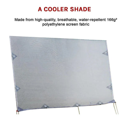 4.9m Caravan Privacy Screen Side Sunscreen Sun Shade for 17' Roll Out Awning - Mekamart Australia