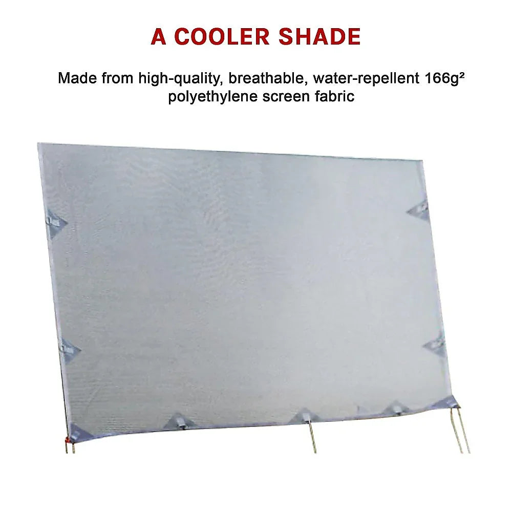 3.4m Caravan Privacy Screen Side Sunscreen Sun Shade for 12' Roll Out Awning - Mekamart Australia