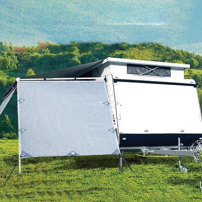 Pop Top Caravan Privacy Screen Sun Shade Side Extension 2.1 x 1.8m - Mekamart Australia