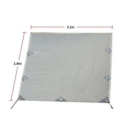 Pop Top Caravan Privacy Screen Sun Shade Side Extension 2.1 x 1.8m - Mekamart Australia