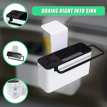 Sink Aid Self Draining Caddy Kitchen Sponges Brush Soap - Mekamart Australia