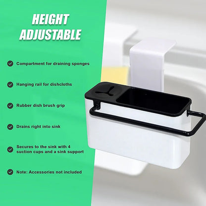 Sink Aid Self Draining Caddy Kitchen Sponges Brush Soap - Mekamart Australia