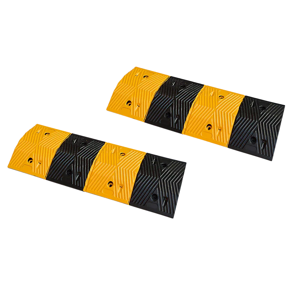 Pair of 1m Long 60T Load Rubber Speed Bump Hump Modular Speed Humps Road Hump - Mekamart Australia