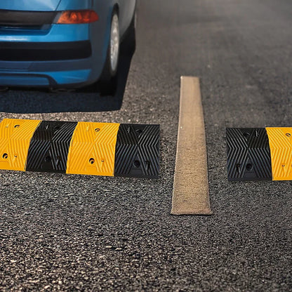 Pair of 1m Long 60T Load Rubber Speed Bump Hump Modular Speed Humps Road Hump - Mekamart Australia