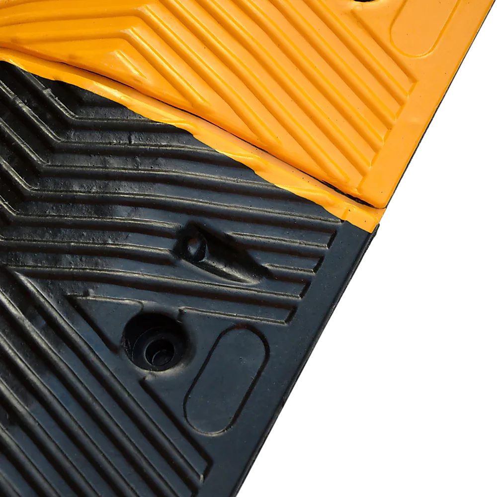 Pair of 1m Long 60T Load Rubber Speed Bump Hump Modular Speed Humps Road Hump - Mekamart Australia