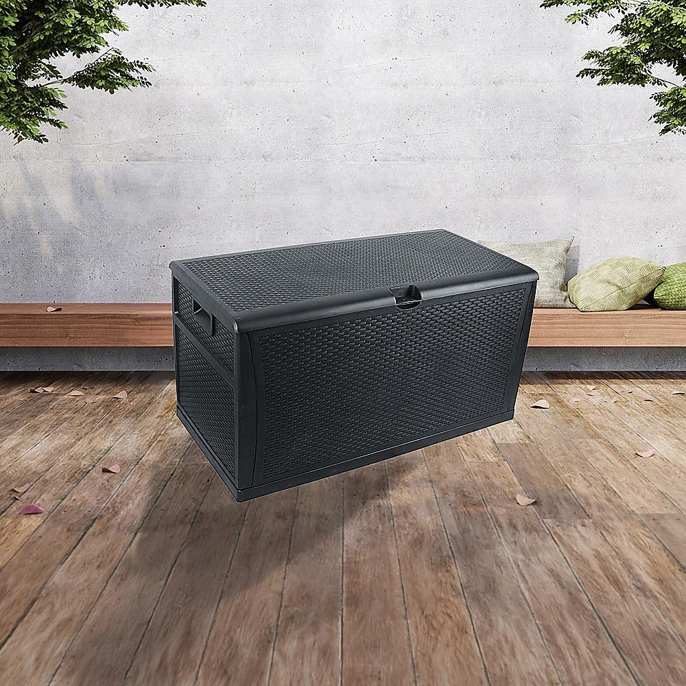 Patio Deck Box Outdoor Storage Plastic Bench Box 450 Litre - Mekamart Australia
