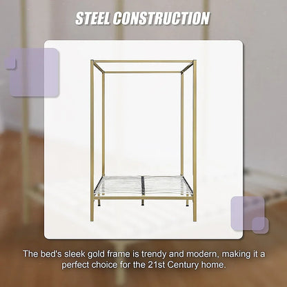 4 Four Poster Double Bed Frame - Mekamart Australia