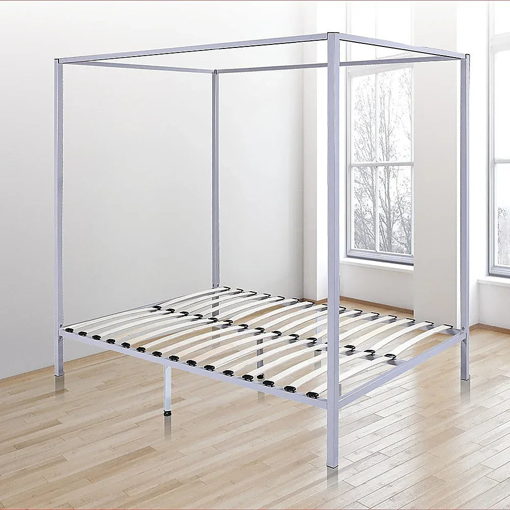 4 Four Poster Double Bed Frame - Mekamart Australia