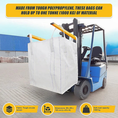 4 x 1 tonne FIBC Polypropylene UV Rated Builder / Bulk / Landscape Bags - Mekamart Australia