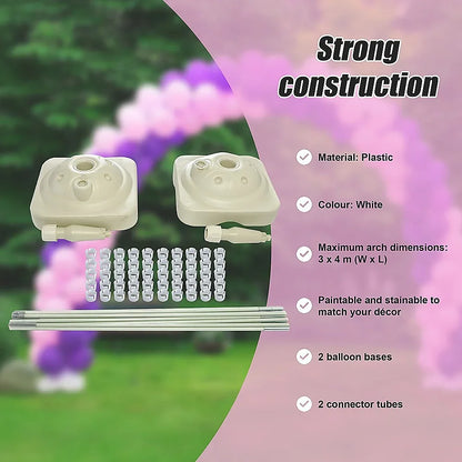 3x4m Full Set Balloon Arch Column Kit Floor Base Stand For Wedding & Party - Mekamart Australia