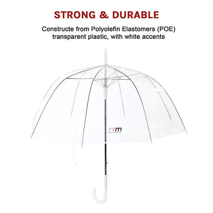 5x Clear Transparent Rain Walking Umbrella Parasol PVC Dome Wedding Party Favour - Mekamart Australia