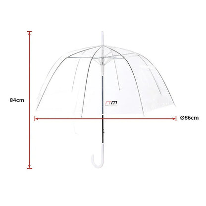5x Clear Transparent Rain Walking Umbrella Parasol PVC Dome Wedding Party Favour - Mekamart Australia