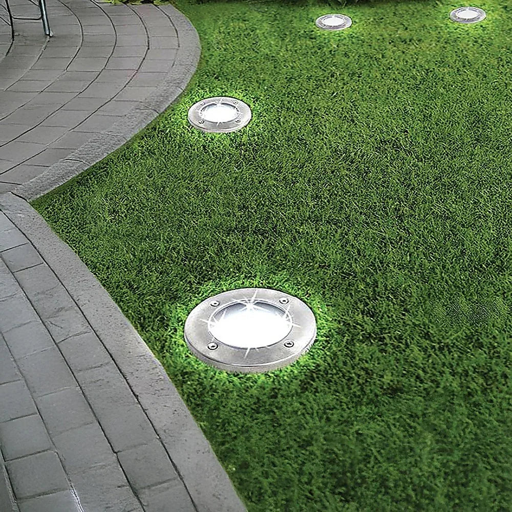 12x Solar Powered LED Buried Inground Recessed Light Garden Outdoor Deck Path - Mekamart Australia