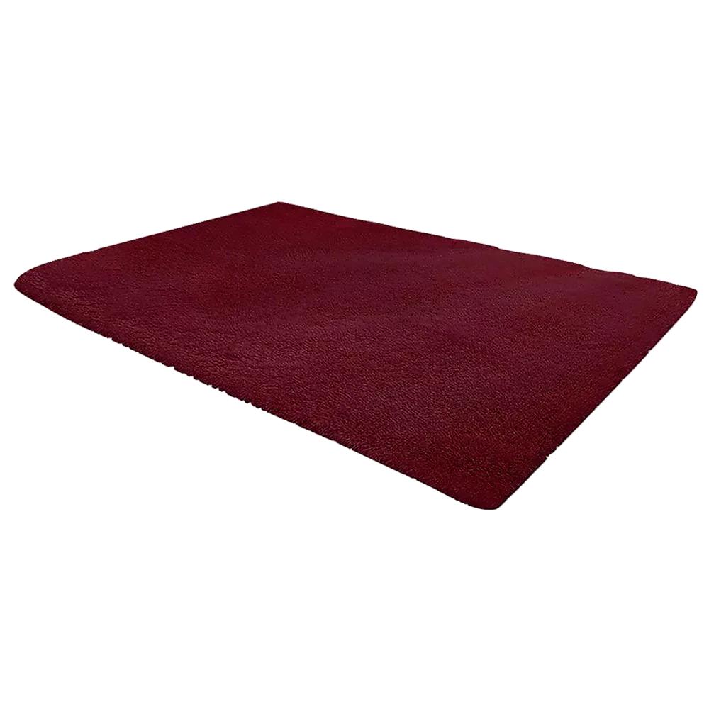 230x200cm Floor Rugs Large Shaggy Rug Area Carpet Bedroom Living Room Mat - Burgundy - Mekamart Australia