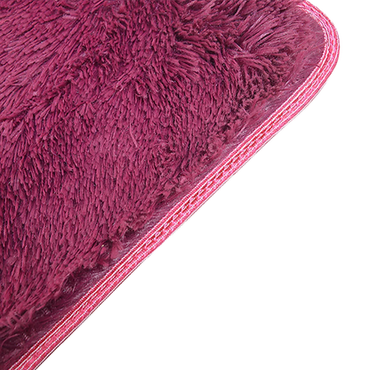 230x200cm Floor Rugs Large Shaggy Rug Area Carpet Bedroom Living Room Mat - Burgundy - Mekamart Australia