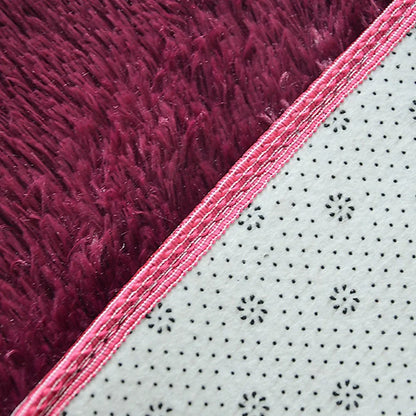 230x200cm Floor Rugs Large Shaggy Rug Area Carpet Bedroom Living Room Mat - Burgundy - Mekamart Australia