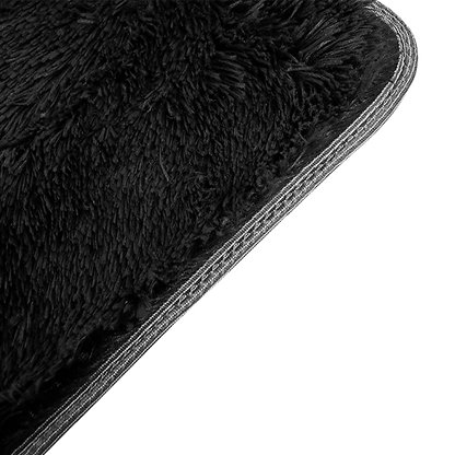 230x200cm Floor Rugs Large Shaggy Rug Area Carpet Bedroom Living Room Mat - Black - Mekamart Australia