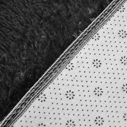 230x200cm Floor Rugs Large Shaggy Rug Area Carpet Bedroom Living Room Mat - Black - Mekamart Australia