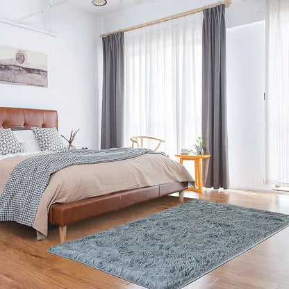 230x160cm Floor Rugs Large Shaggy Rug Area Carpet Bedroom Living Room Mat - Grey - Mekamart Australia