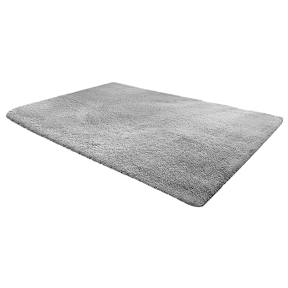 230x200cm Floor Rugs Large Shaggy Rug Area Carpet Bedroom Living Room Mat - Grey - Mekamart Australia