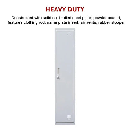 One-Door Office Gym Shed Clothing Locker Cabinet - Mekamart Australia