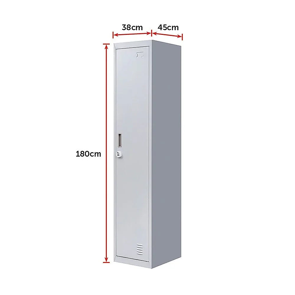 One-Door Office Gym Shed Clothing Locker Cabinet - Mekamart Australia