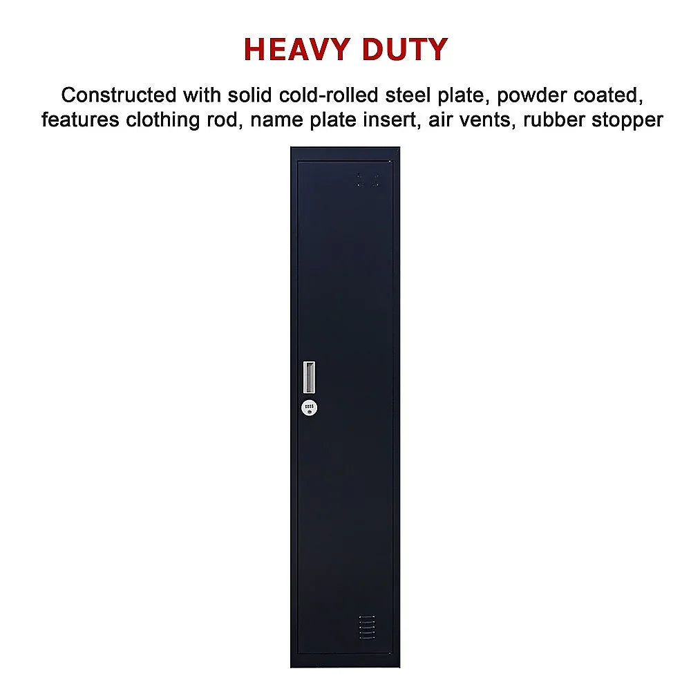 One-Door Office Gym Shed Clothing Locker Cabinet - Mekamart Australia