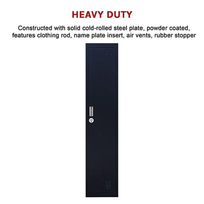 One-Door Office Gym Shed Clothing Locker Cabinet - Mekamart Australia