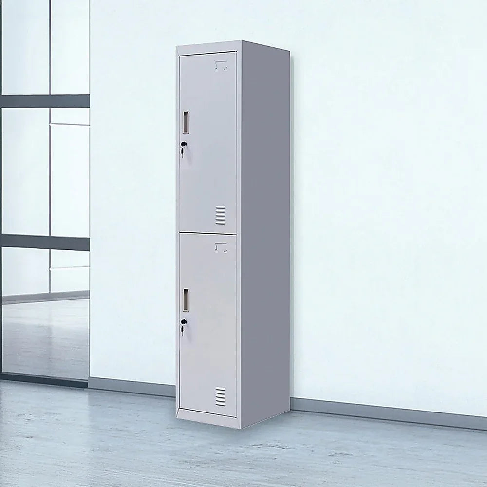 2-Door Vertical Locker for Office Gym Shed School Home Storage - Mekamart Australia
