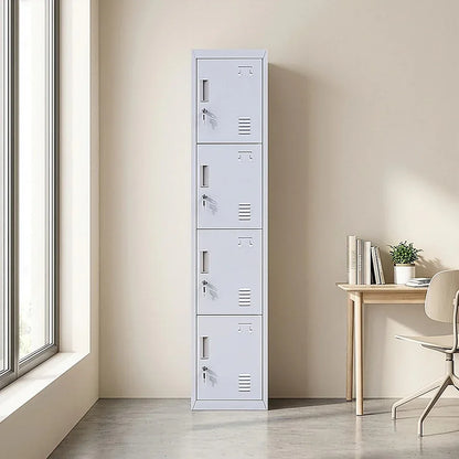 4-Door Vertical Locker for Office Gym Shed School Home Storage - Mekamart Australia
