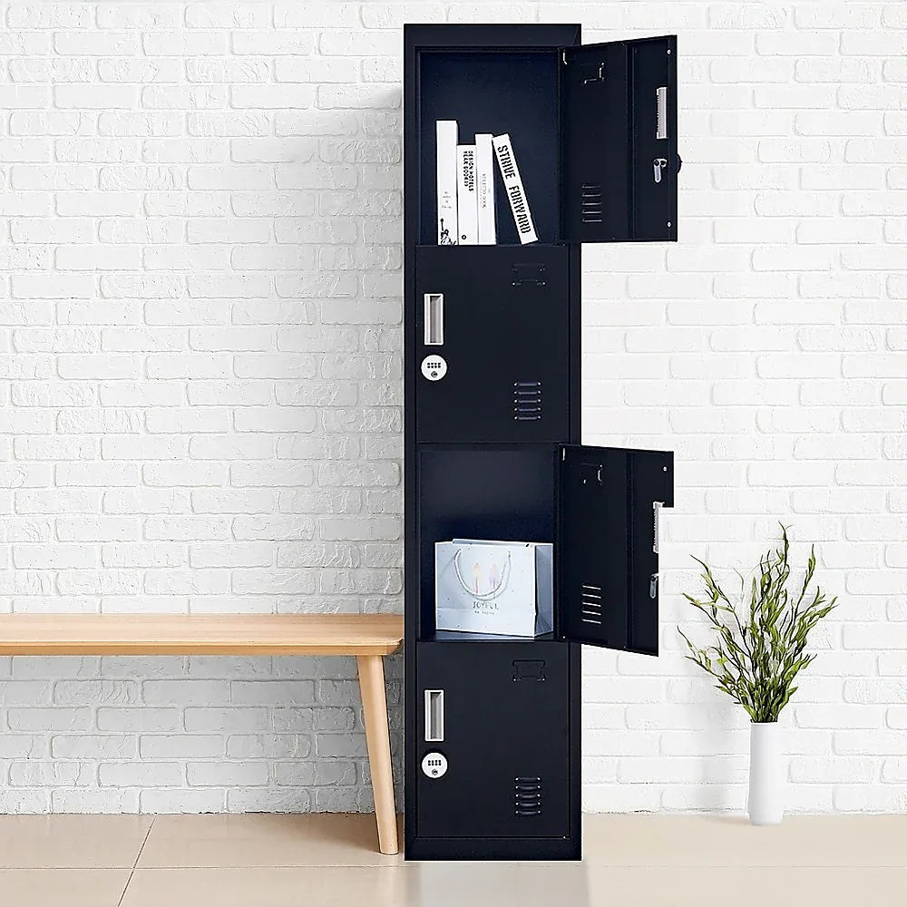 4-Door Vertical Locker for Office Gym Shed School Home Storage - Mekamart Australia