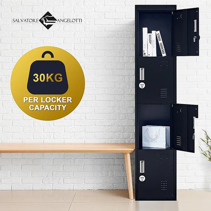 4-Door Vertical Locker for Office Gym Shed School Home Storage - Mekamart Australia