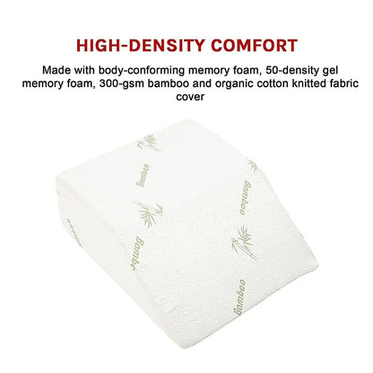 Wedge Elevation Pillow Cool Gel Memory Foam Leg Raiser Support Cushion - Mekamart Australia