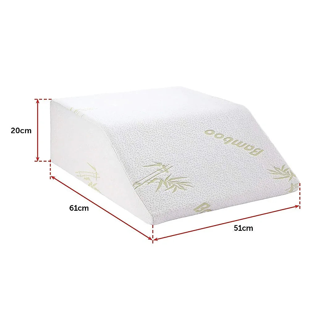 Wedge Elevation Pillow Cool Gel Memory Foam Leg Raiser Support Cushion - Mekamart Australia