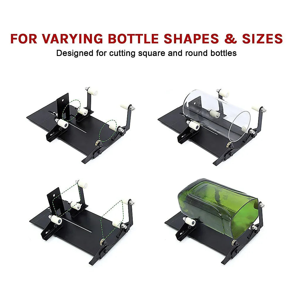 Glass Bottle Cutter Cutting Tool Upgrade Version Square & Round Bottle Cutter - Mekamart Australia