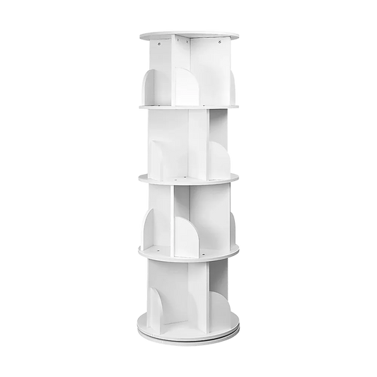 360-degree Rotating 4 Tier Display Shelf Bookcase Organiser - Mekamart Australia