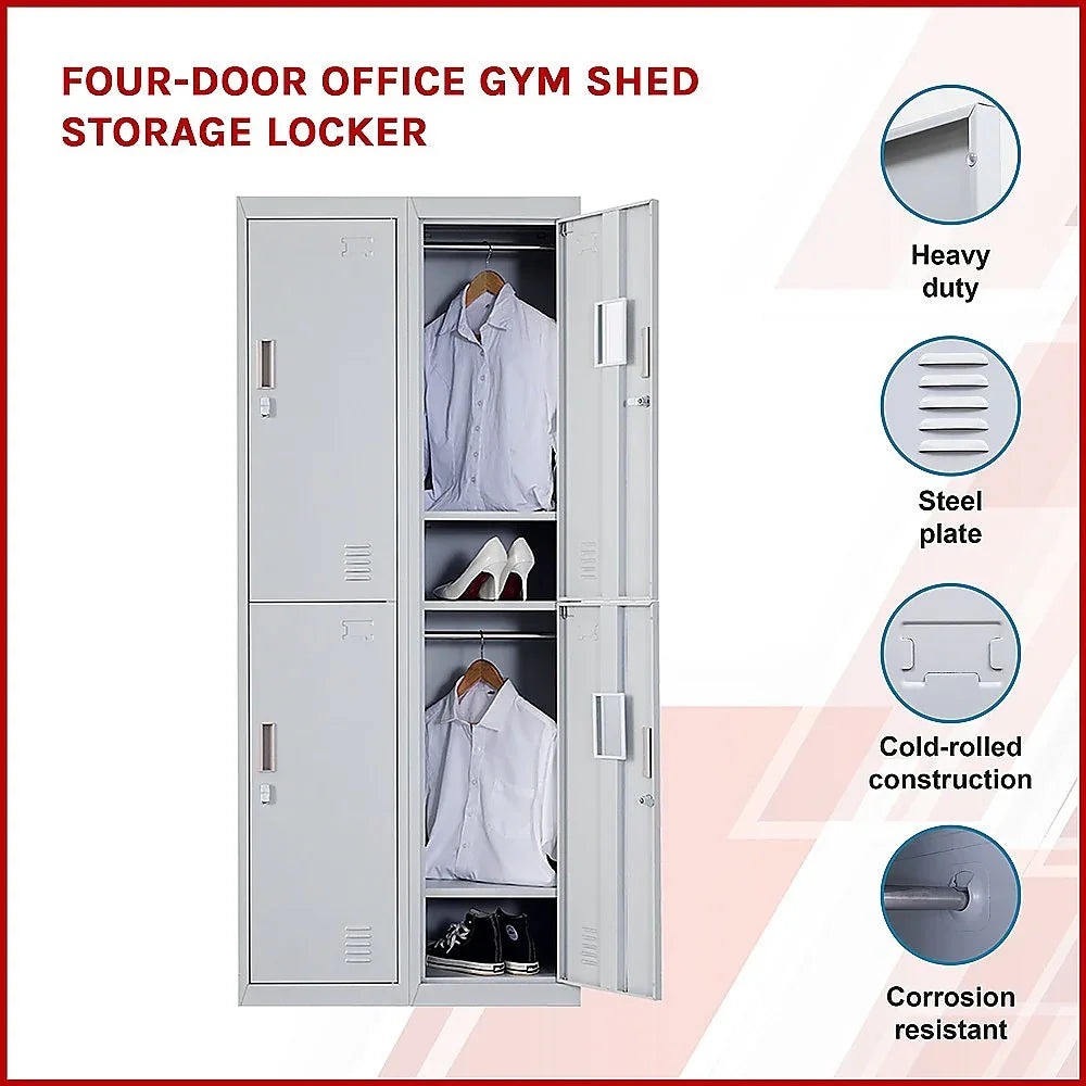 Four-Door Office Gym Shed Storage Locker - Mekamart Australia