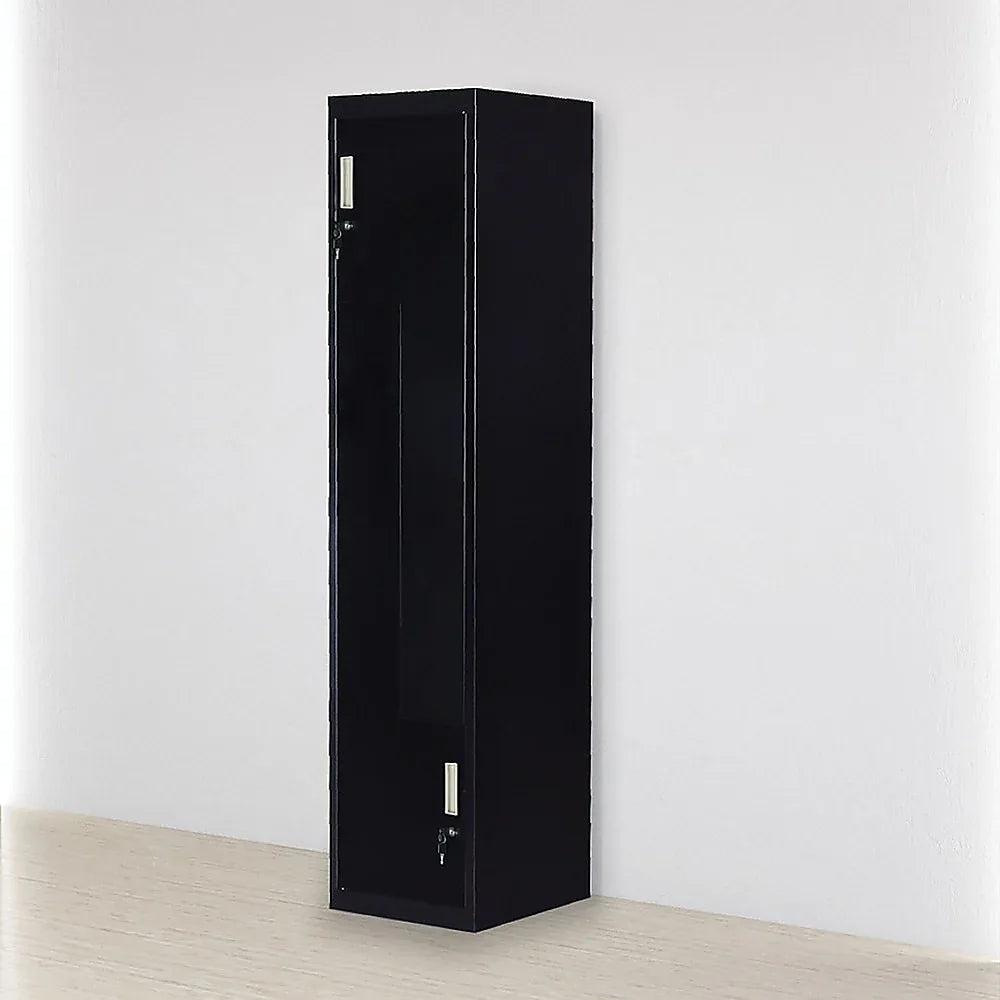 Black Two-Door L-shaped Office Gym Shed Storage Lockers - Mekamart Australia