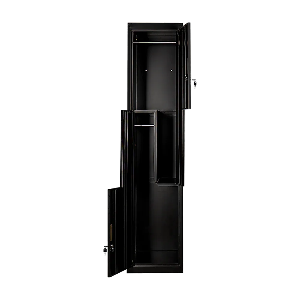 Black Two-Door L-shaped Office Gym Shed Storage Lockers - Mekamart Australia