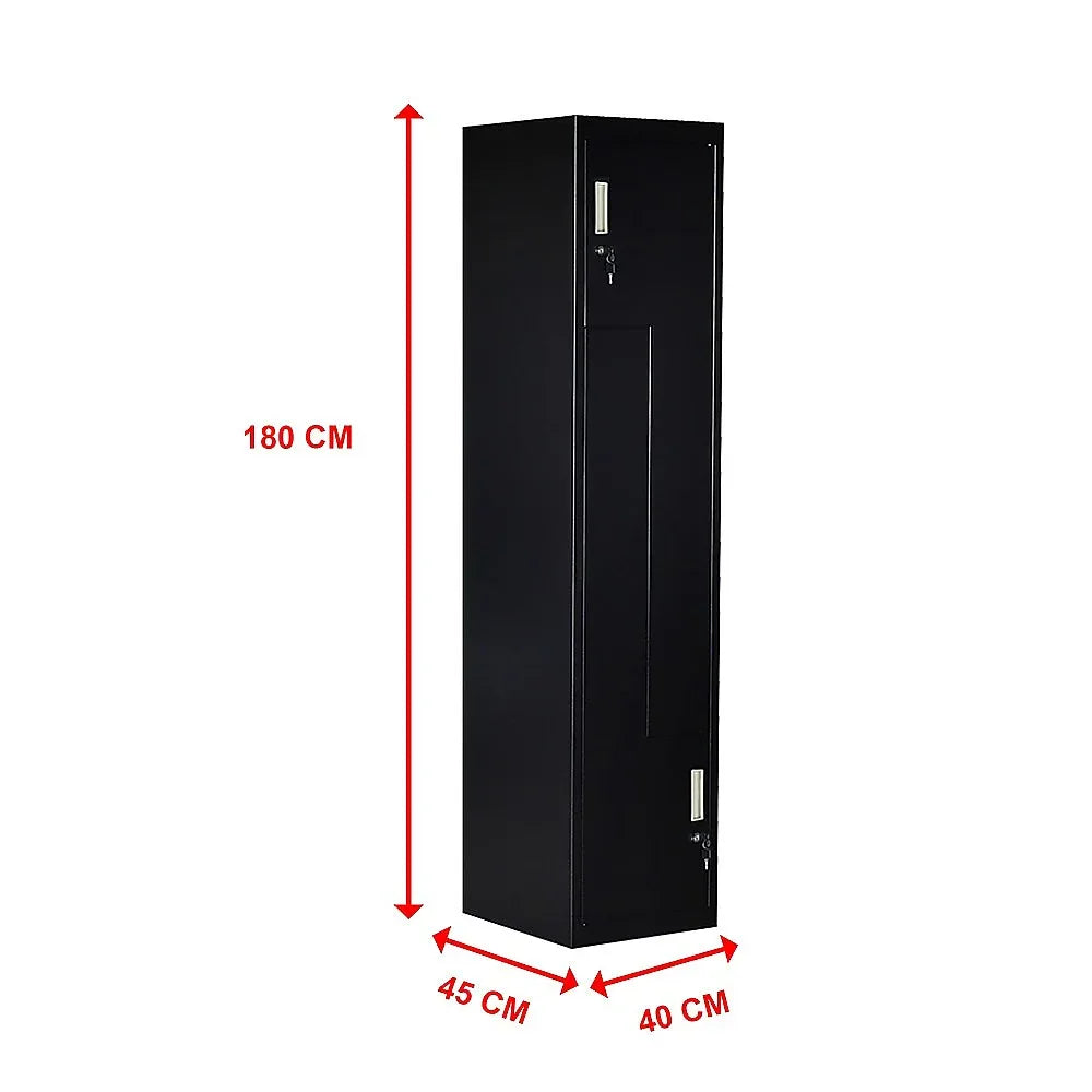 Black Two-Door L-shaped Office Gym Shed Storage Lockers - Mekamart Australia