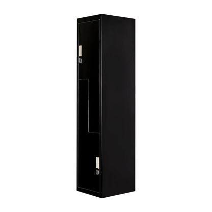 Black Two-Door L-shaped Office Gym Shed Storage Lockers - Mekamart Australia