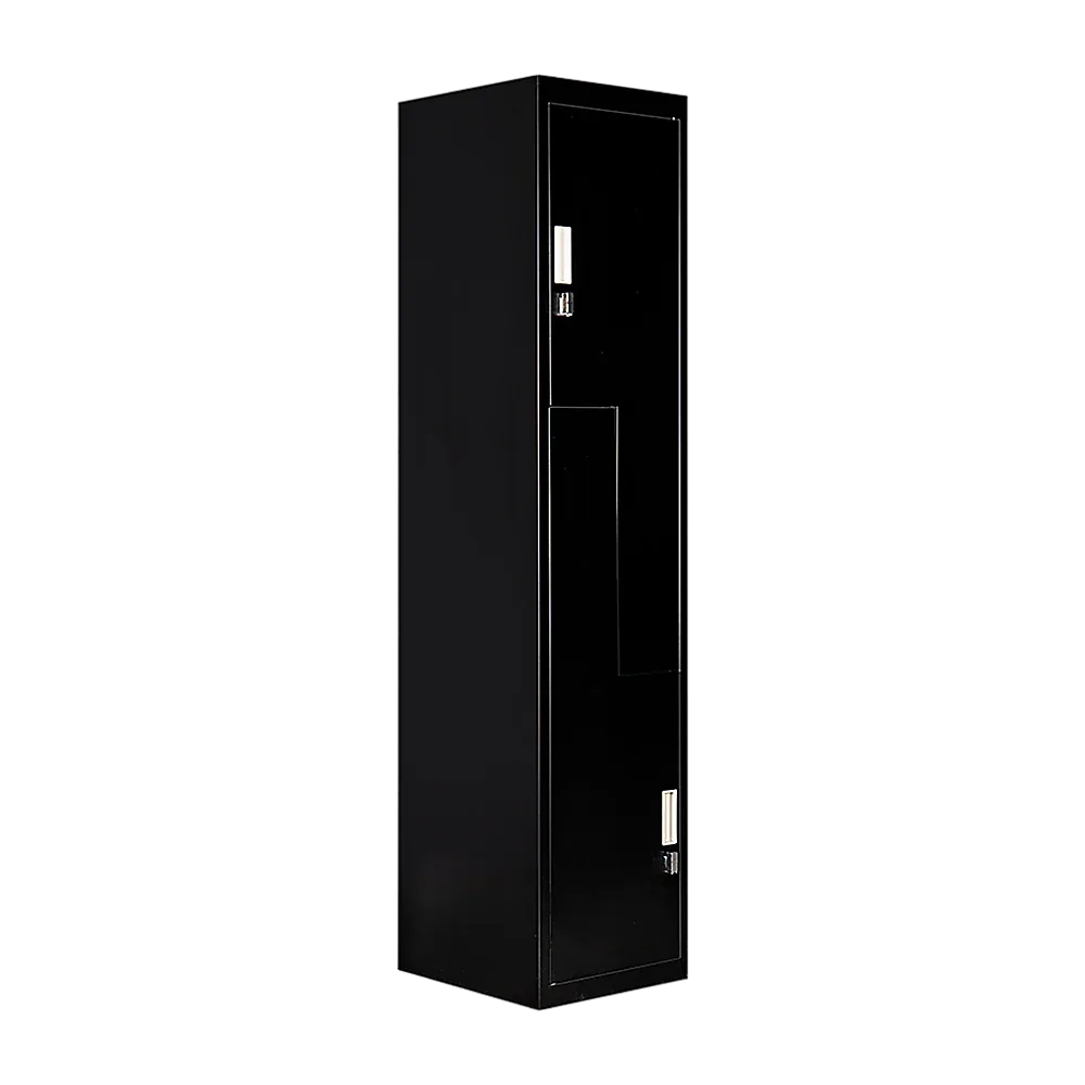 Black Two-Door L-shaped Office Gym Shed Storage Lockers - Mekamart Australia
