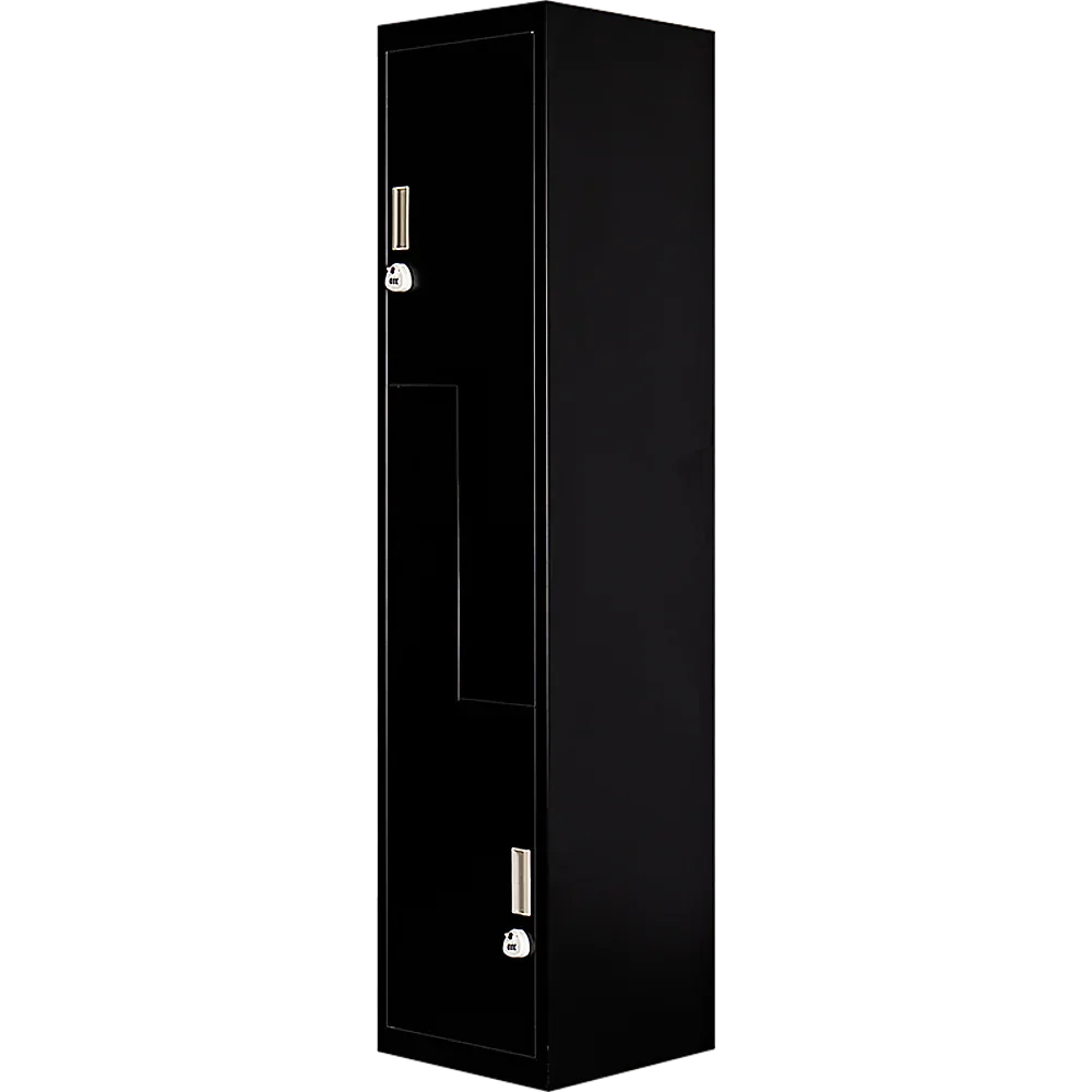 Black Two-Door L-shaped Office Gym Shed Storage Lockers - Mekamart Australia